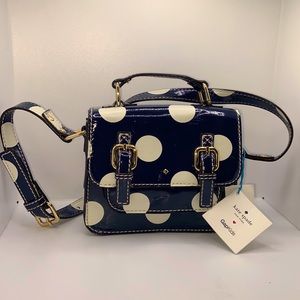 Kate Spade NY Scout Girls Saffiano Leather Crossbody Bag Dark Night